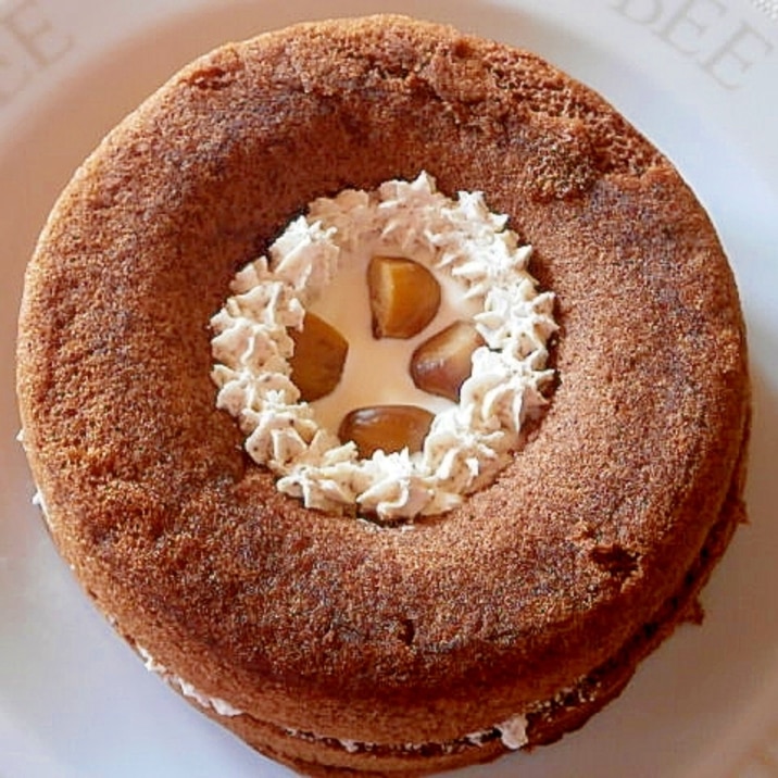 ヤマザキのシフォンケーキで 簡単マロンケーキ レシピ 作り方 By なな1151 楽天レシピ ヤマザキのシフォンケーキで 簡単マロンケーキ レシピ 作り方 By なな1151 楽天レシピ